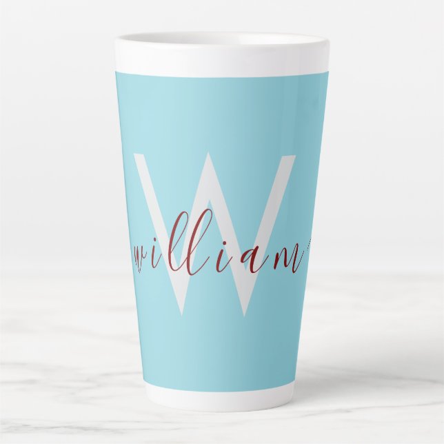 Einzigartiger Individuelle Name Robin Egg Blue Lat Milchtasse (Vorderseite)