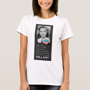 Einzigartiger junger Hillary-Foto-T - Shirt