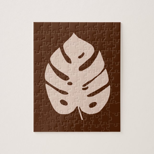 Einzigartiger kupferner Monstera tropischer (Vertikal)