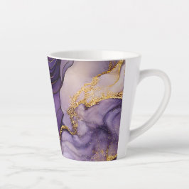 Einzigartiger Lila Alkoholtink Kleine Keramik Latt Milchtasse