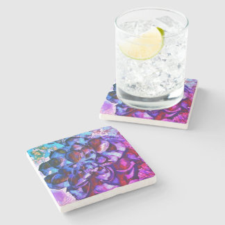 Einzigartiger Lila Sapphire Blume Untersetzer