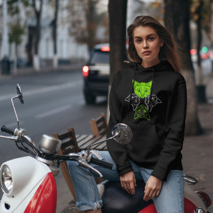 Einzigartiger Limoner Kitekopf auf schwarz Hoodie