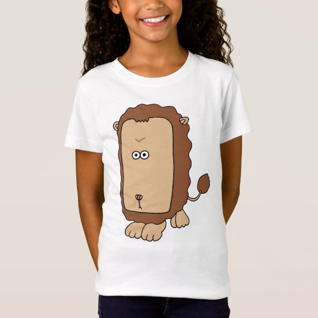 Einzigartiger Löwe mit großem Gesicht. T-Shirt (Vorderseite)