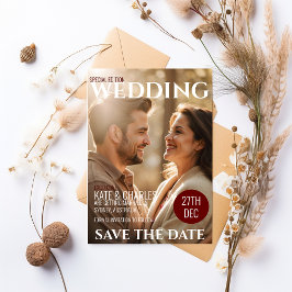 Einzigartiger Magazinstil Save the Date Einladung