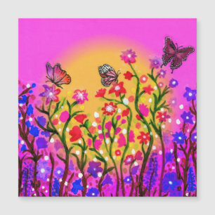 Einzigartiger Magnet mit schönen Wildblumen