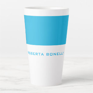 Einzigartiger, Minimalistischer, blauer Name Milchtasse