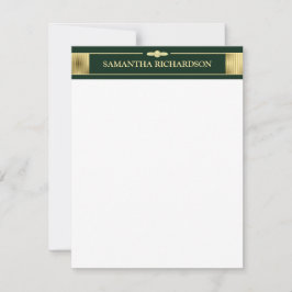 Einzigartiger Minimalistischer Smaragdgrün- und Go Mitteilungskarte