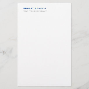 Einzigartiger moderner minimalistischer Name Beruf Briefpapier
