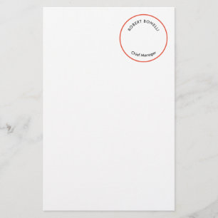Einzigartiger moderner minimalistischer roter schw briefpapier