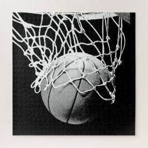 Einzigartiger moderner schwarzer weißer Basketball