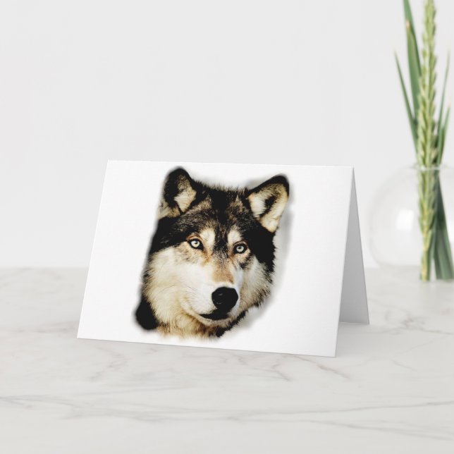 Einzigartiger Motivierend Wolf Karte (Vorderseite)