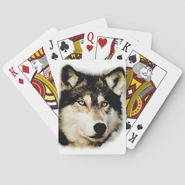 Einzigartiger Motivierend Wolf Spielkarten (Rückseite)