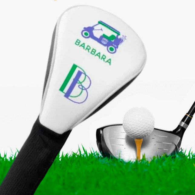 Einzigartiger Name des Blue Golf Cart Monogramms Headcover (Von Creator hochgeladen)