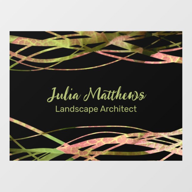 Einzigartiger Naturleaf Landschaftsdesigner Fensteraufkleber (Blatt)