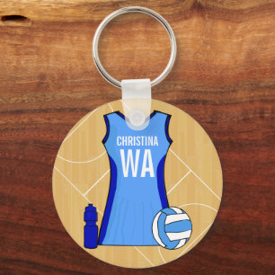 Einzigartiger Netball-Schlüsselring Schlüsselanhänger