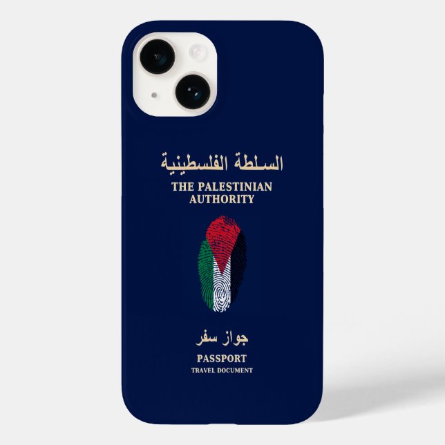 Einzigartiger Palästina-Reisepass Print Souvenir Case-Mate iPhone 14 Hülle (Rückseite)