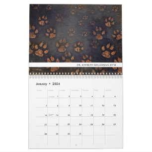 Einzigartiger Paw Print Veterinary Kalender