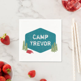 Einzigartiger Personalisierter Campname Geburtstag Serviette