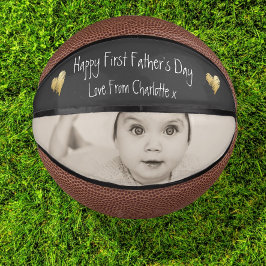 Einzigartiger Personalisierter Erster Vatertag Mini Basketball