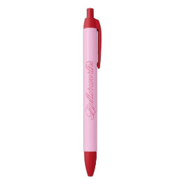 Einzigartiger rosa und roter typografischer Geschä Kugelschreiber