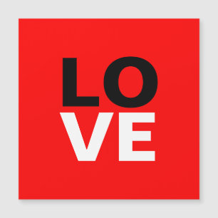 Einzigartiger roter Hintergrund Liebe Romantik Magnetkarte