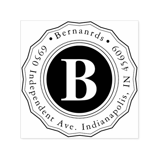 Einzigartiger Round-Design-Familienname Permastempel (Design)