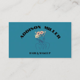 Einzigartiger Schönheitshaar & Makeup &QR-Code Visitenkarte