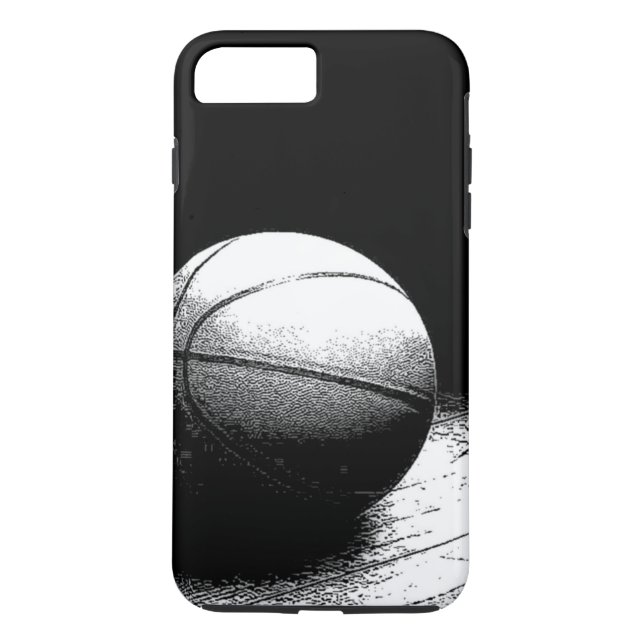 Einzigartiger Schwarz-weißer Basketball Case-Mate iPhone Hülle (Rückseite)