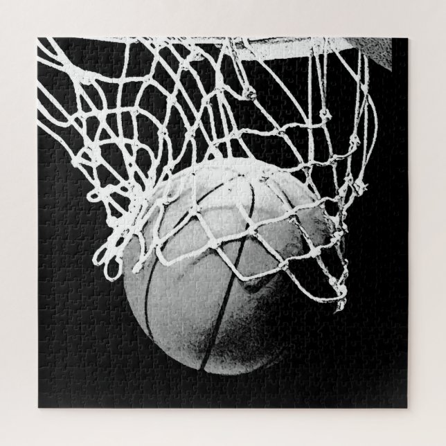 Einzigartiger Schwarz-weißer Basketball - Sport (Vertikal)