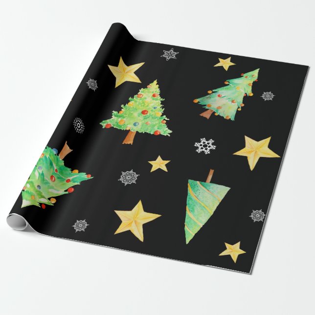 Einzigartiger Schwarzer Geschenkschutz Geschenkpapier (Ungerollt)