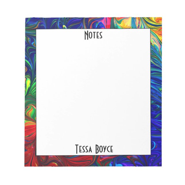 Einzigartiger Spaß Mit Monogramm Name Notizblock (Vorderseite)