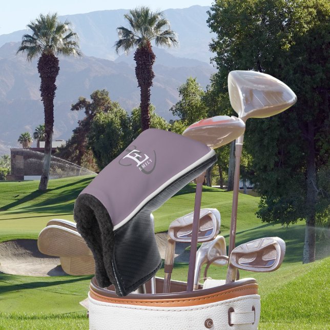 Einzigartiger Stilname und Monogramm-Typografie Li Golf Headcover (Personalize with your name and monogram initial.)