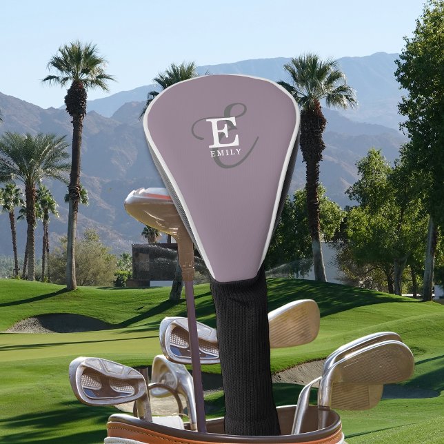 Einzigartiger Stilname und Monogramm-Typografie Li Golf Headcover (Personalize with your name and monogram initial.)