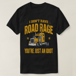 Einzigartiger Straßenring Semi Truck Fett Typograf T-Shirt
