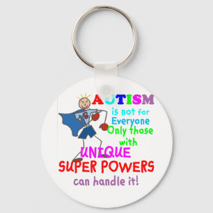Einzigartiger SuperPower-Autismus Schlüsselanhänger