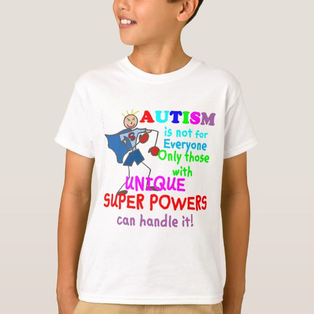 Einzigartiger SuperPower-Autismus T-Shirt (Vorderseite)