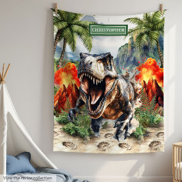 Einzigartiger T-Rex Dinosaurier Blanket Individuel Fleecedecke