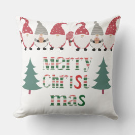Einzigartiger Text Santa mit den Bäumen rot grün u Kissen