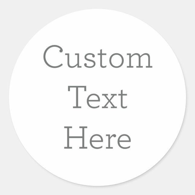Einzigartiger Textaufkleber Runder Aufkleber (Vorderseite)