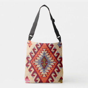 Einzigartiger türkischer Beige Kilim-Teppich Tragetaschen Mit Langen Trägern