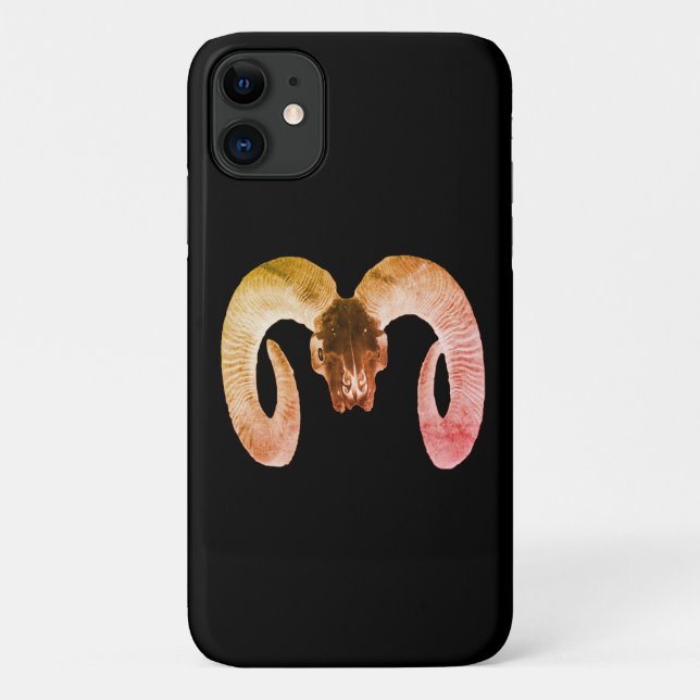 einzigartiger und handgefertigter Ziegenschädel Case-Mate iPhone Hülle (Rückseite)