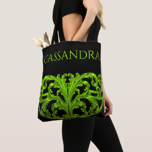 Einzigartiger Vintage-Swirl-Ombre-Grün-Personalisi Tasche