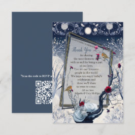Einzigartiger Winter Ikabana Festive Vielen Dank RSVP Karte
