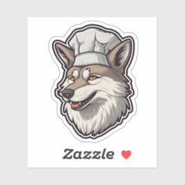 Einzigartiger Wolf Koch Adorable Animal Graphic Aufkleber