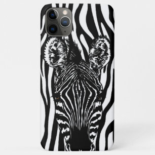 Einzigartiger Zebrakopf auf Zebradruck Case-Mate iPhone Hülle