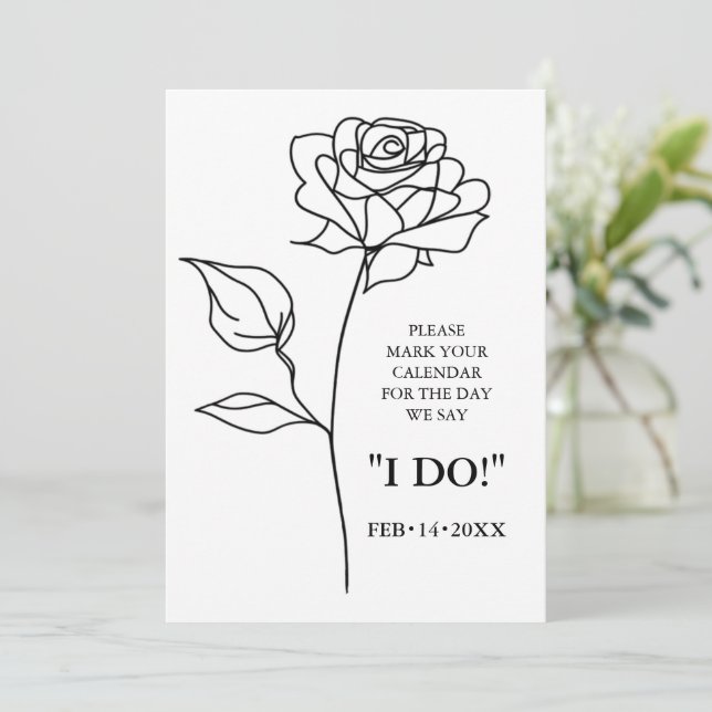 Einzigartiger zeitloser Blendenwert mit QR-Code Ge Save The Date (Stehend Vorderseite)