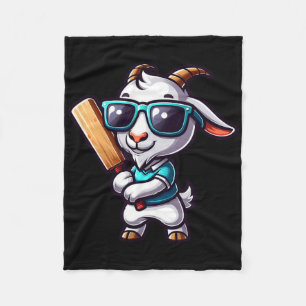 Einzigartiger Ziegen-Cricket-Enthusiast und Teampl Fleecedecke