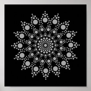 Einzigartiges Abstrakt Art Mandala Template Poster