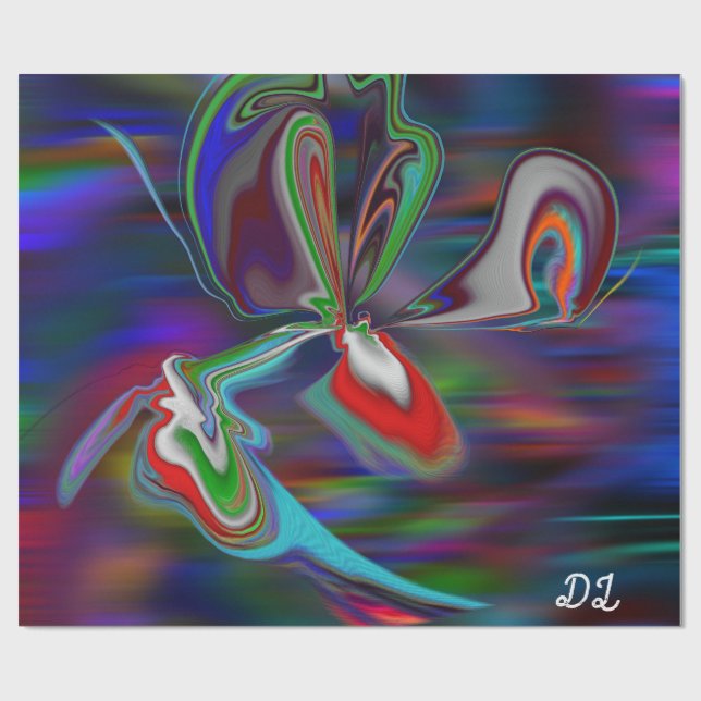 Einzigartiges Abstraktes Marmorverpackungspapier Geschenkpapier (Flach)