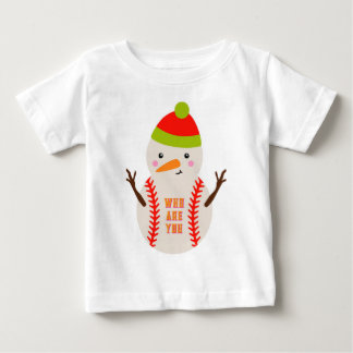 Einzigartiges Base-Ball-Schneemann-Kinder-T-Shirt Baby T-shirt